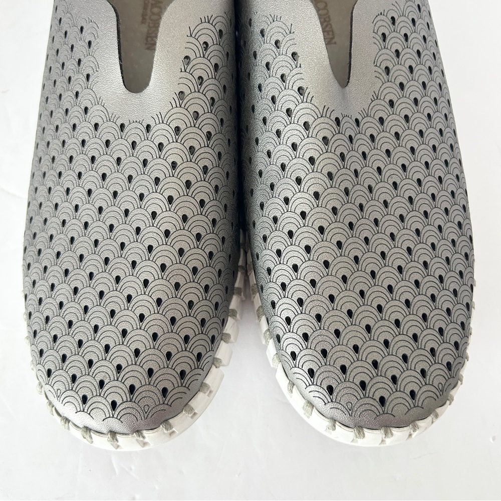 Ilse Jacobsen Tulip 3576 Slip On Comfort Shoe Flat Perforated Gunmetal EU38 US 8 - Picture 7 of 12